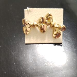 Source Unknown Gold Bow Earrings